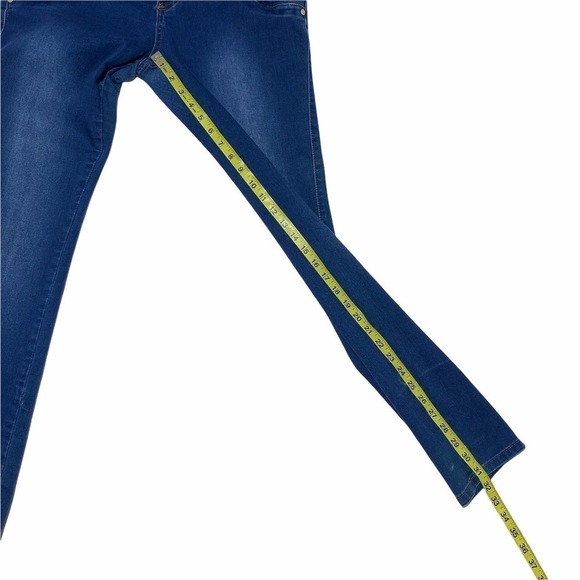 LUSH Push Button-Fly Blue Denim Skinny Jeans - Picture 7 of 12